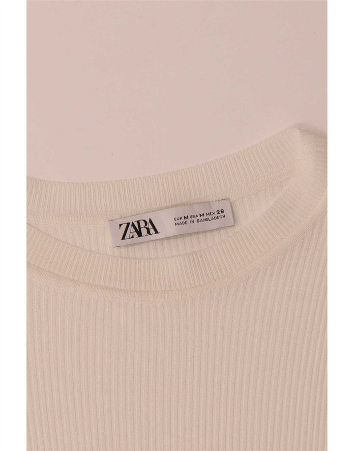 Zara Dametop Langærmet UK 12 Medium White