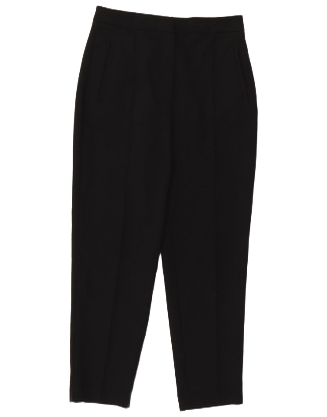 Zara Womens Tapered Cropped Trousers Medium W28 L23 Sort Polyester