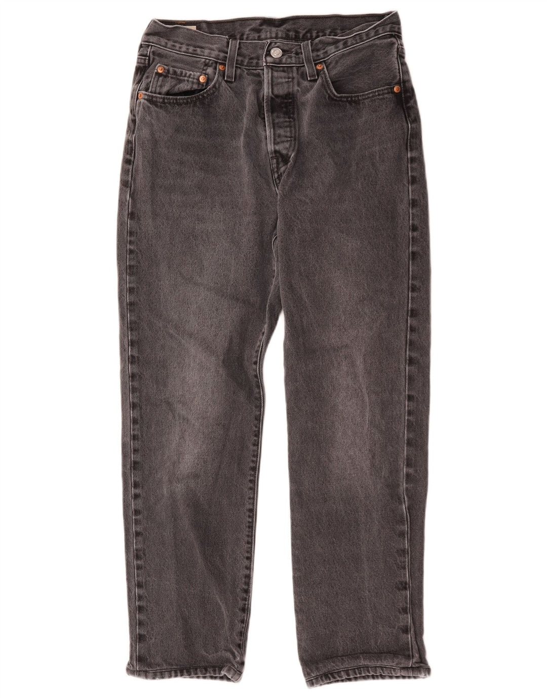 Levi's Dame 501 Straight Jeans W28 L26 Grå Bomuld