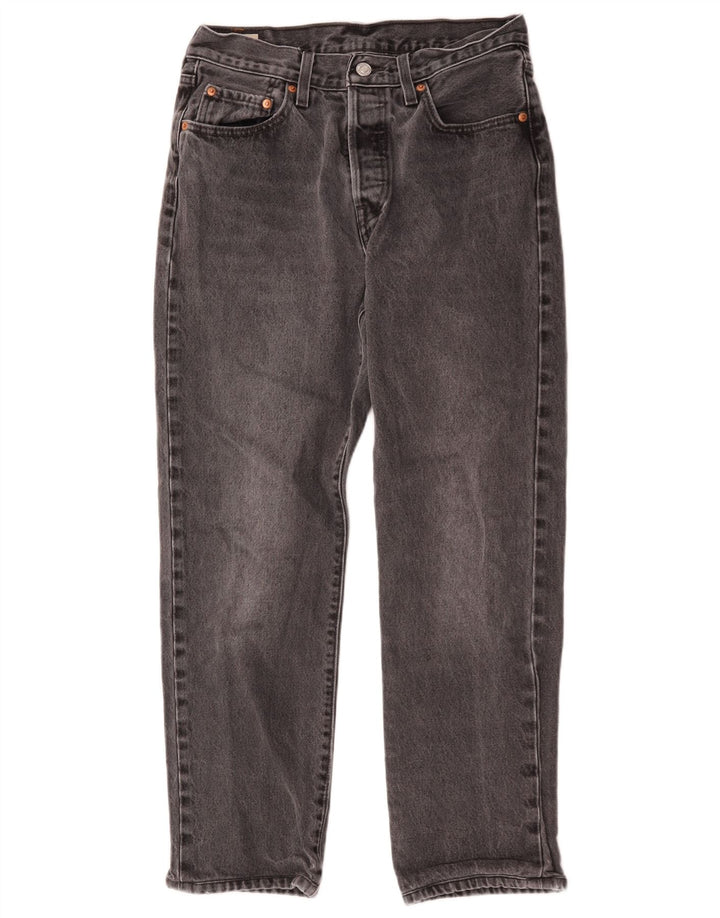 Levi's Dame 501 Straight Jeans W28 L26 Grå Bomuld