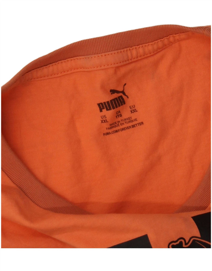 Puma Herre Valencia Grafisk T-Shirt Top 2XL Orange