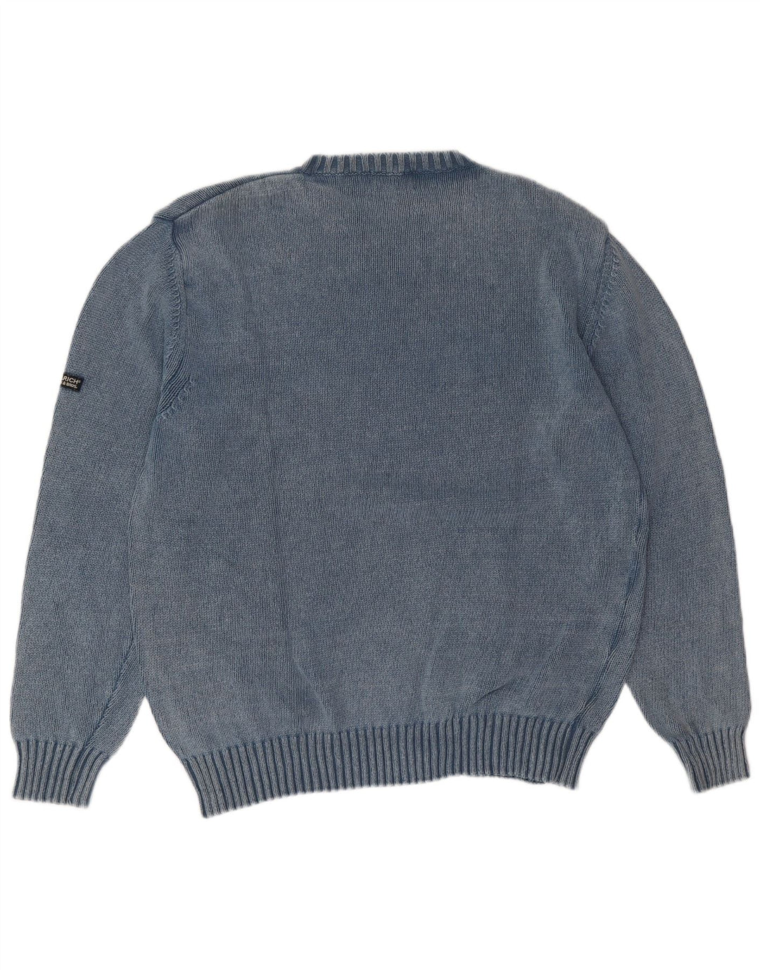 Woolrich Herre grafisk rund hals sweater XL blå bomuld