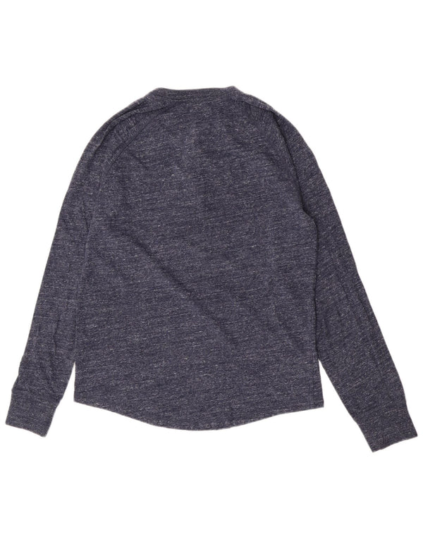 Gap Herre Top Langærmet Medium Marineblå Flecked Bomuld