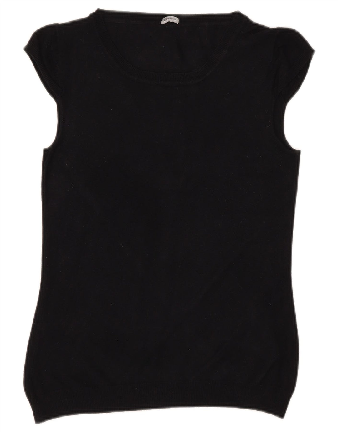 MARELLA Dame Kortærmet Boat Neck Jumper Sweater UK 8 Small Black