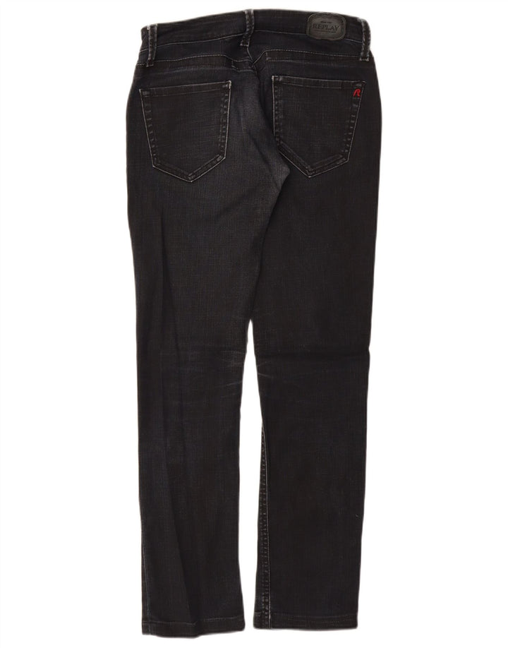 Replay Dame Skinny Jeans W27 L29 Marineblå