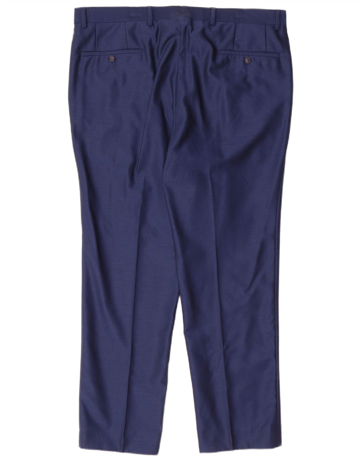 Baumler Herre 2-knap 2-delt jakkesæt IT 52 XL W38 L29 Marineblå Virgin Wool