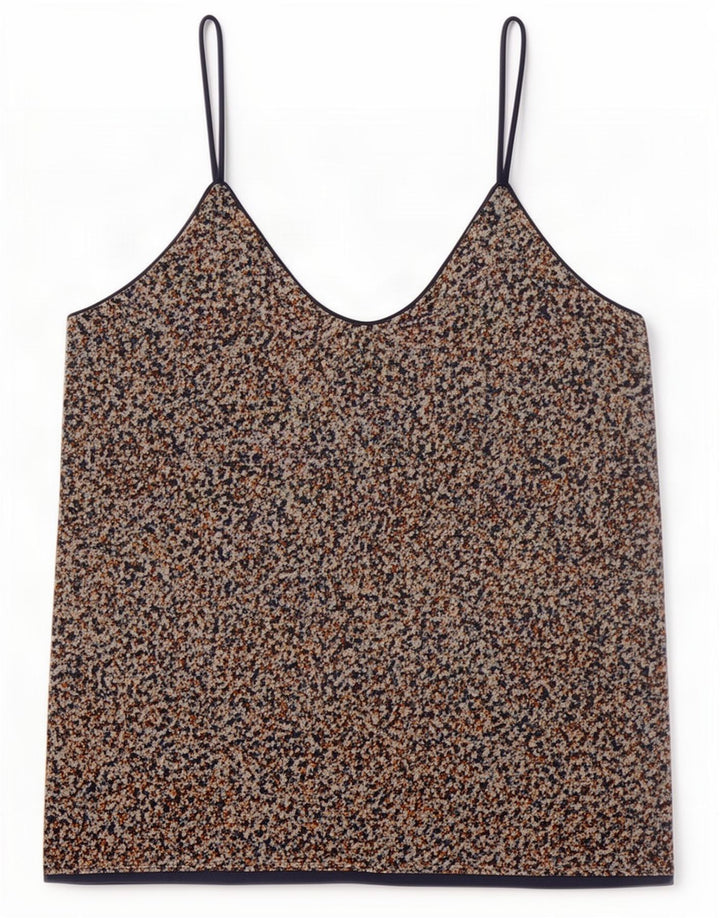 Zara Dame Cami Top UK 6 XS Flerfarvet plettet polyester