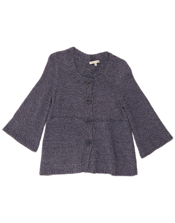 Laura Ashley Dame Cardigan Sweater UK 14 Large Navy Blue Flecked