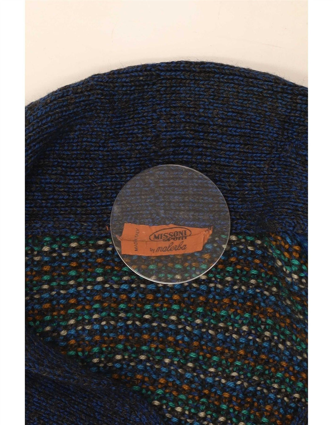 Missoni Herre Cardigan Sweater Medium Flerfarvet Stribet Uld