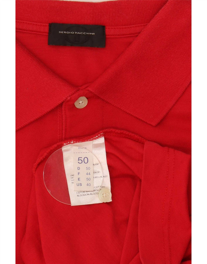Sergio Tacchini Herre poloshirt IT 50 Medium Rød Bomuld