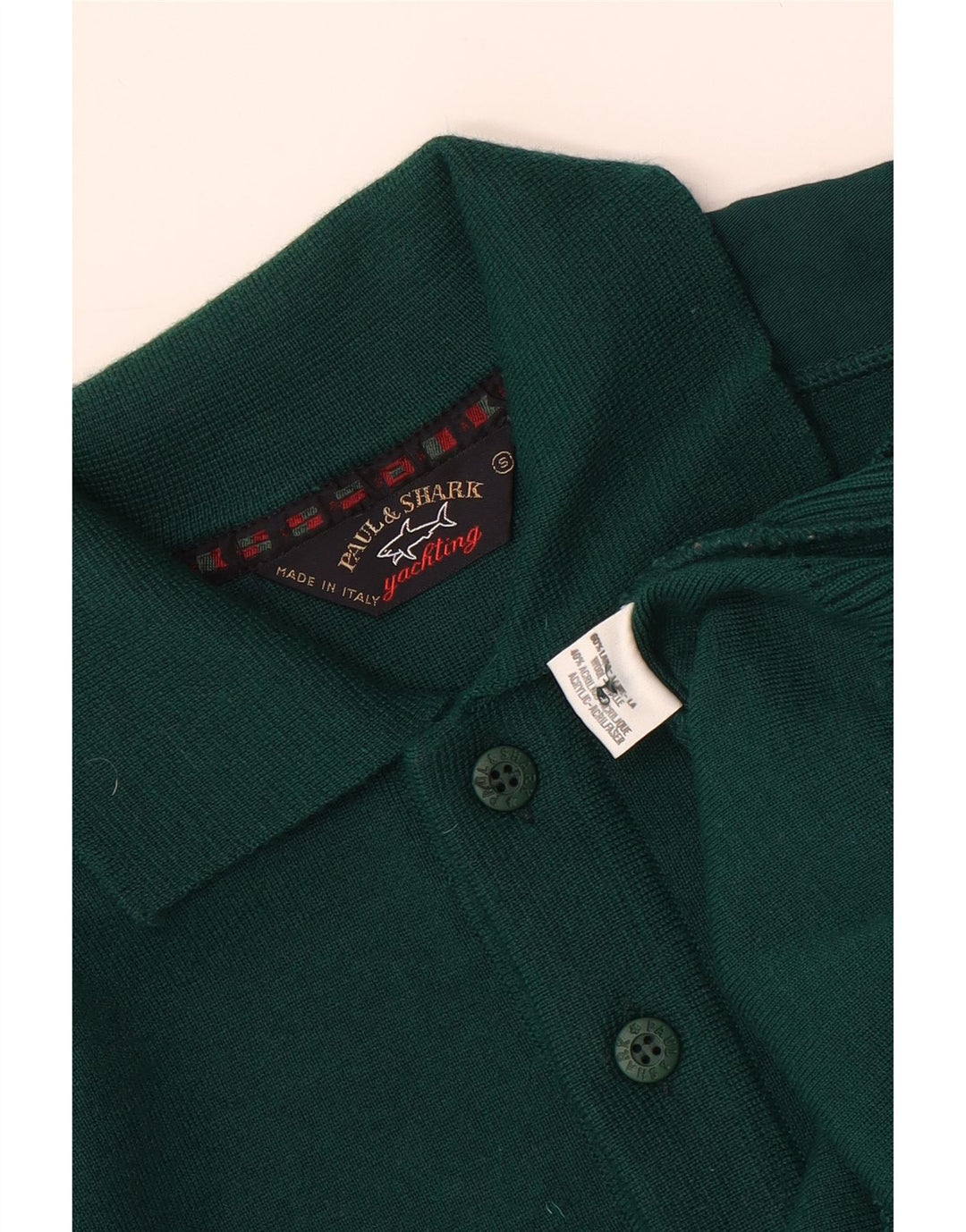 PAUL & SHARK Herre polo-hals sweater lille grøn uld