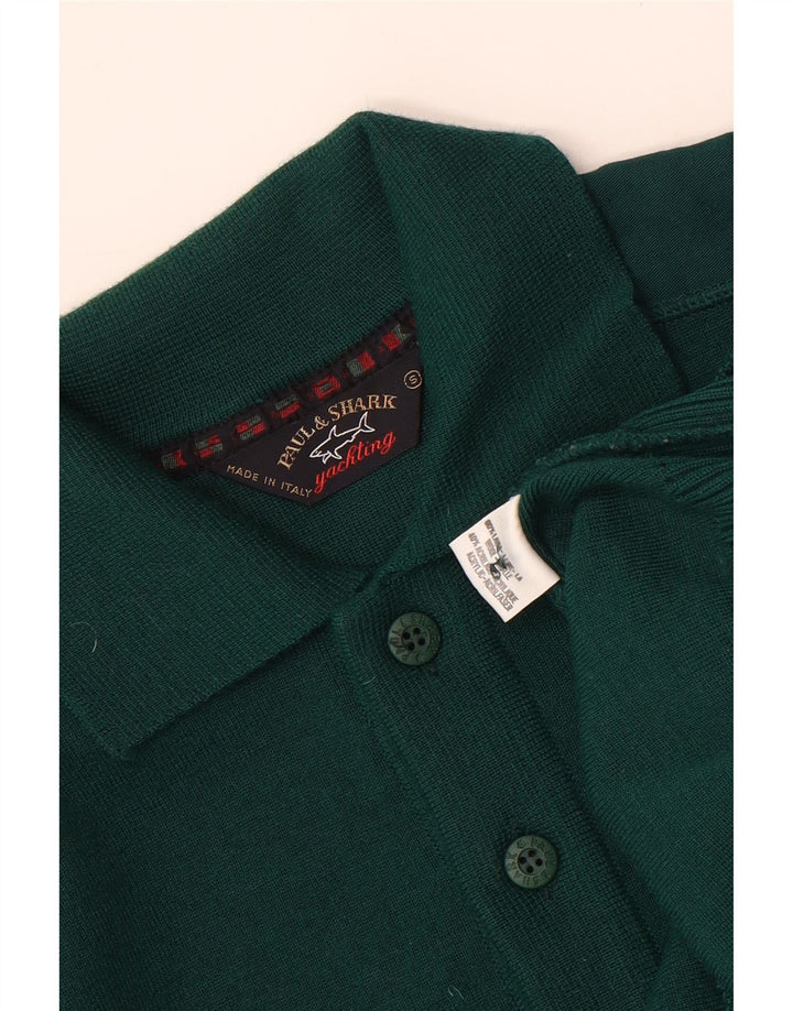 PAUL & SHARK Herre polo-hals sweater lille grøn uld
