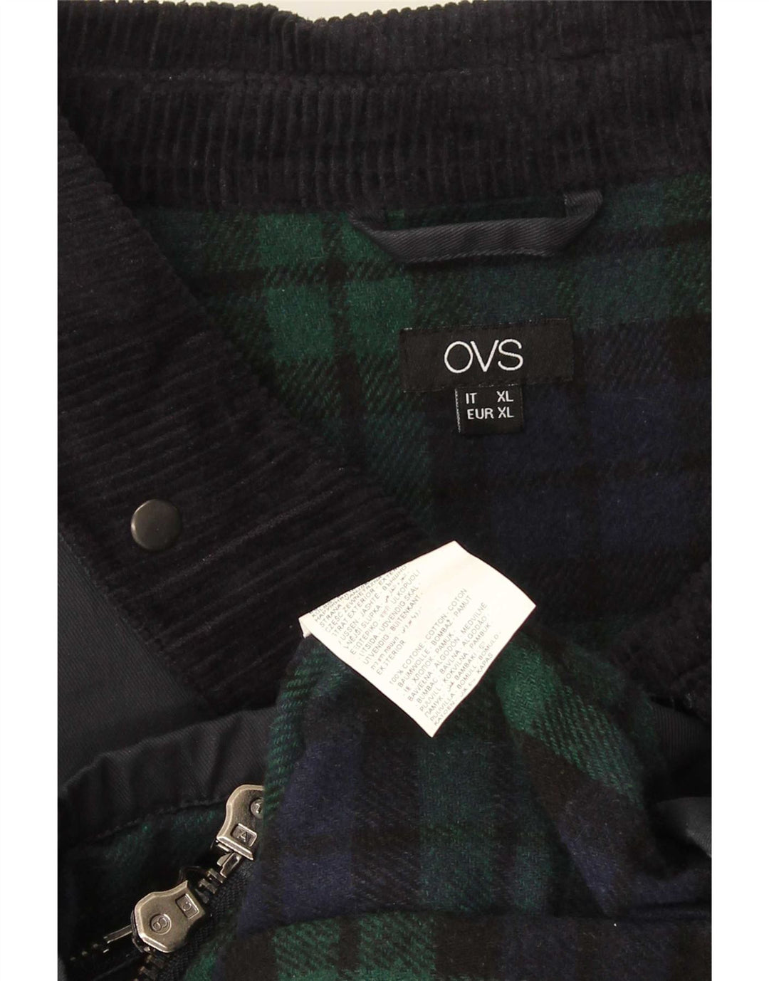 OVS Herre vokset bomuldsjakke UK 42 XL Sort