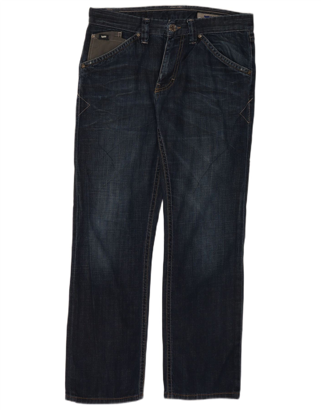 Gas Straight Jeans til mænd W34 L32 Marineblå bomuld
