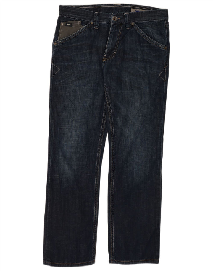 Gas Straight Jeans til mænd W34 L32 Marineblå bomuld