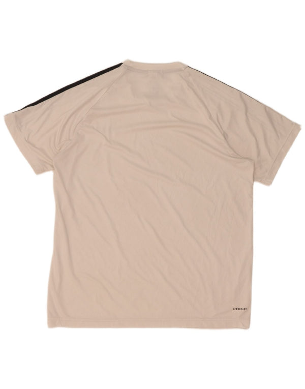 Adidas Mens Aeroready T-Shirt Top Large White Polyester