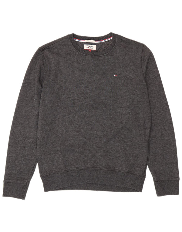 TOMMY HILFIGER Herre Regular Fit Sweatshirt Jumper Small Grå Flecked
