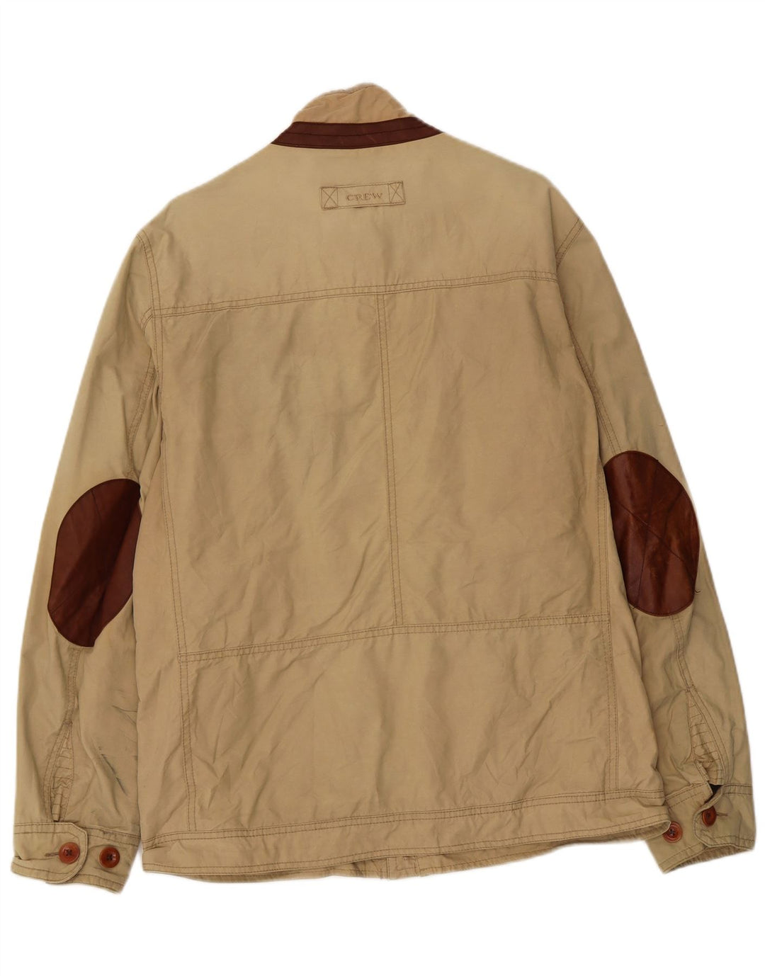 Crew Clothing Herre Bomber Jacket UK 40 Stor Beige Bomuld
