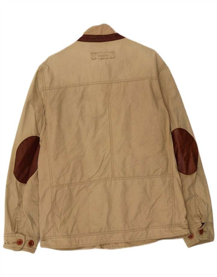 Crew Clothing Herre Bomber Jacket UK 40 Stor Beige Bomuld