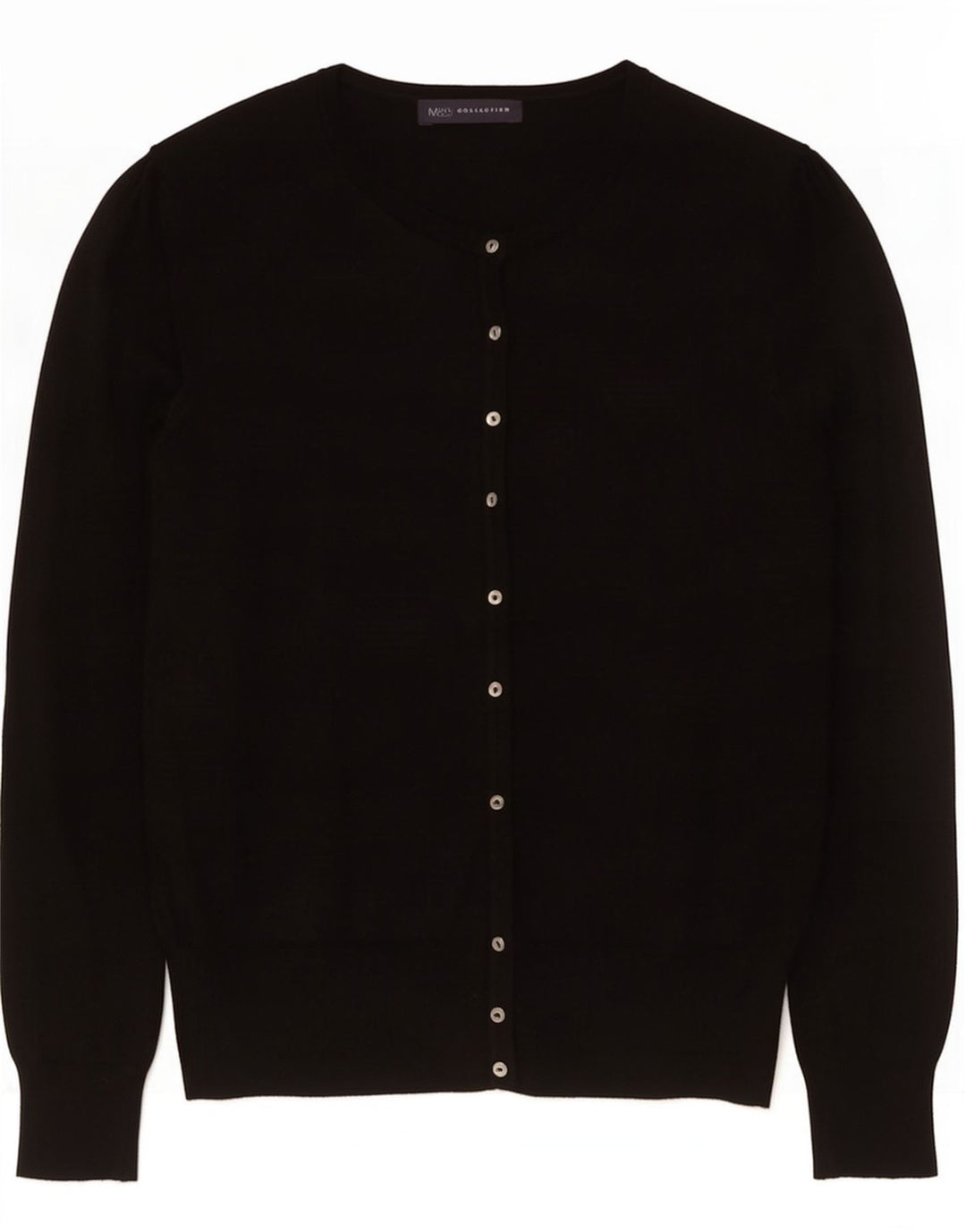 Marks & Spencer Dame Cardigan Sweater UK 10 Small Black Viscose