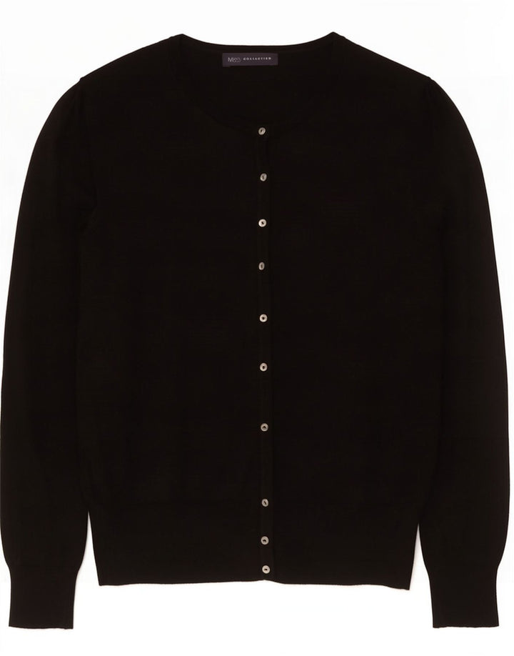 Marks & Spencer Dame Cardigan Sweater UK 10 Small Black Viscose