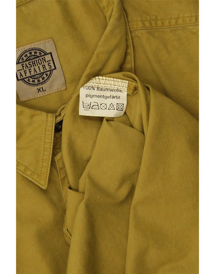 Vintage herreskjorte XL gul bomuld