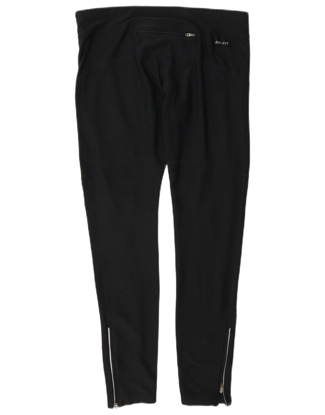 Nike Dame Dri Fit Leggings UK 14 Large Navy Blue Polyester