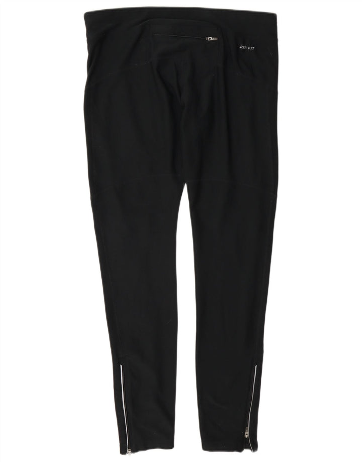 Nike Dame Dri Fit Leggings UK 14 Large Navy Blue Polyester
