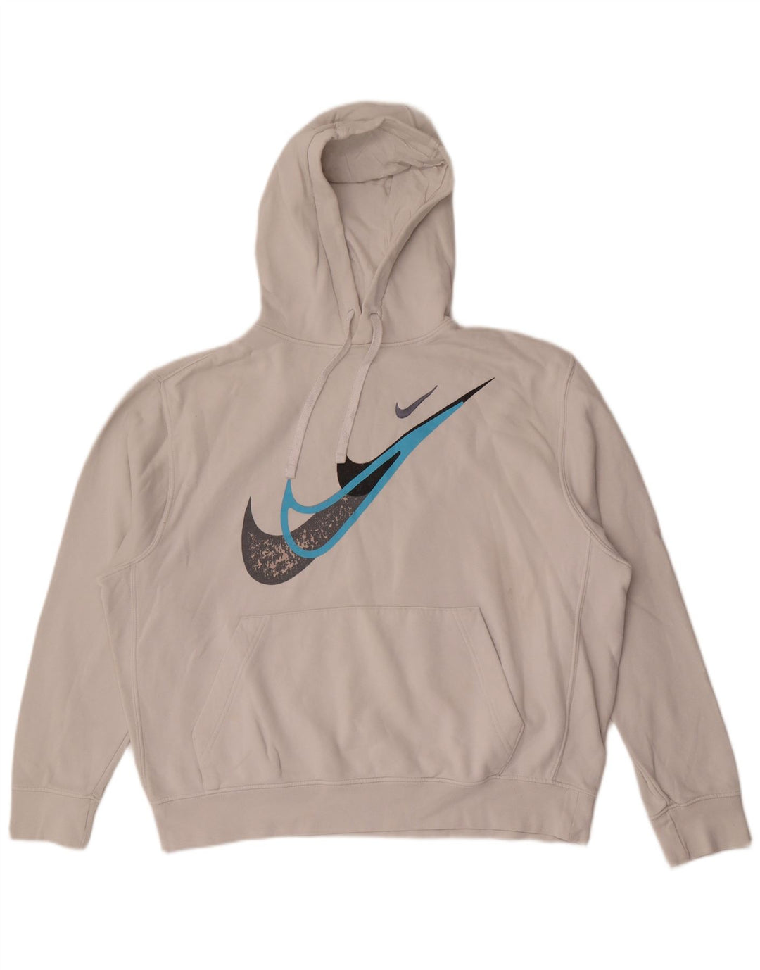 Nike grafisk hættetrøje til mænd, stor hvid bomuld