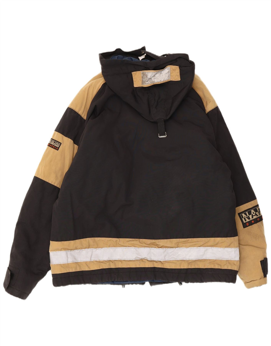 NAPAPIJRI Herre Grafisk Windbreaker Jacket UK 38 Medium Navy Blue