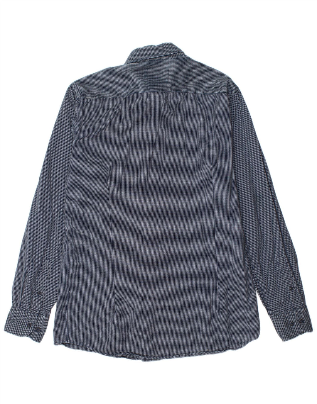 Massimo Dutti herreskjorte medium marineblå ternet bomuld