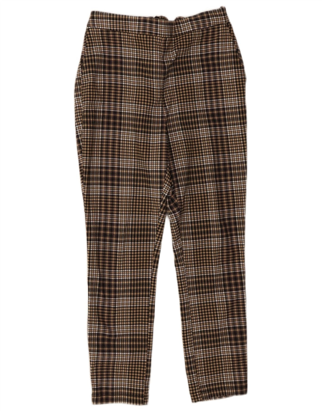Zara Womens Cropped Trousers Large W30 L24 Brun ternet