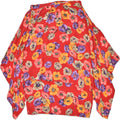 VINTAGE Womens Asymmetrical Skirt W28 Medium Red Floral | Vintage Vintage | Thrift | Second-Hand Vintage | Used Clothing | Messina Hembry 