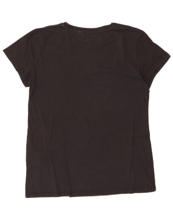 Levi's Grafisk T-shirt top til kvinder UK 12 Medium Sort