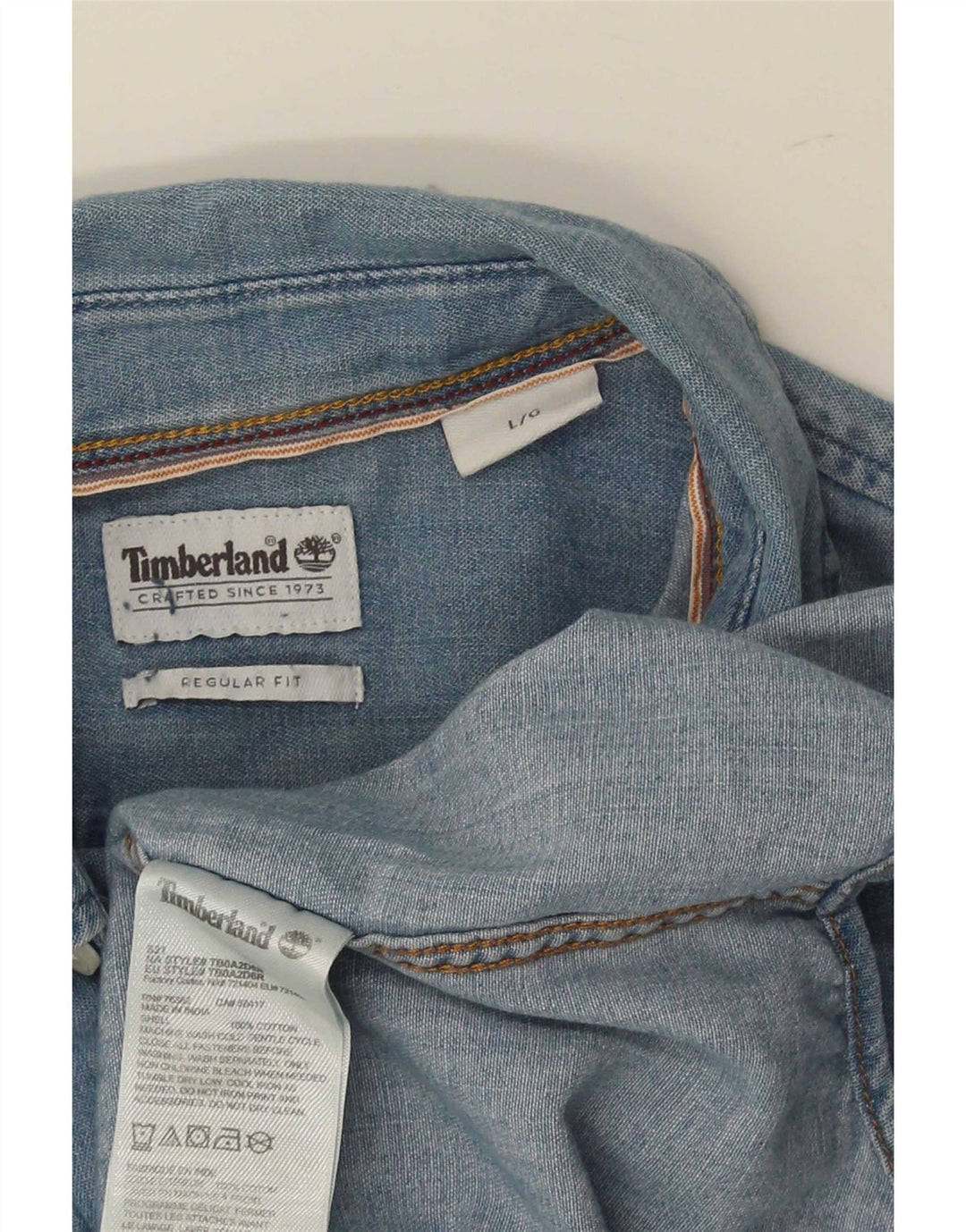 Timberland Herre Regular Fit denimskjorte Stor blå bomuld