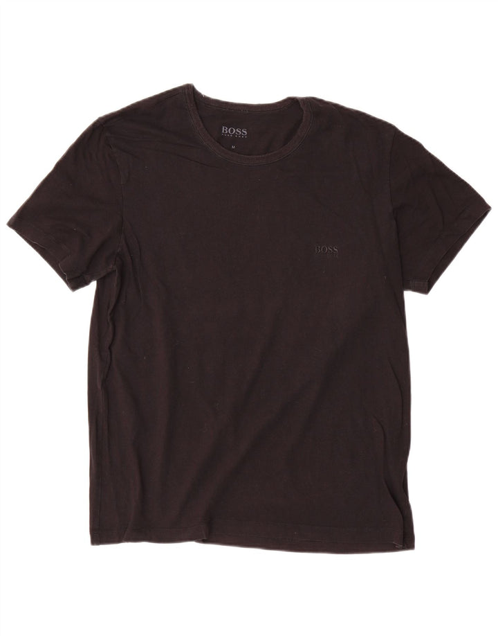 Hugo Boss Herre T-Shirt Top Medium Sort Bomuld