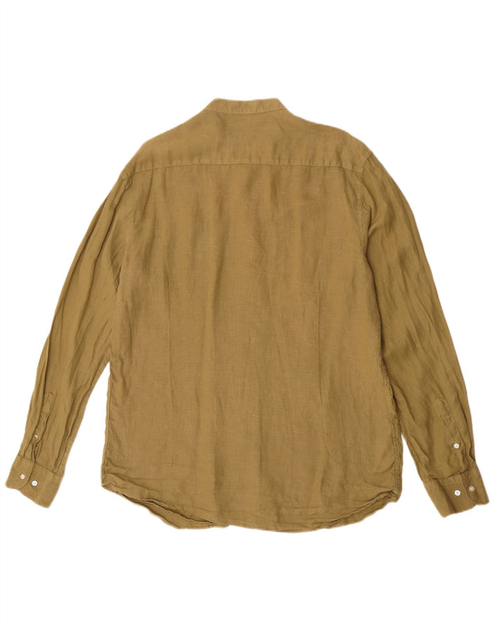 Massimo Dutti Herreskjorte XL Khaki Linen