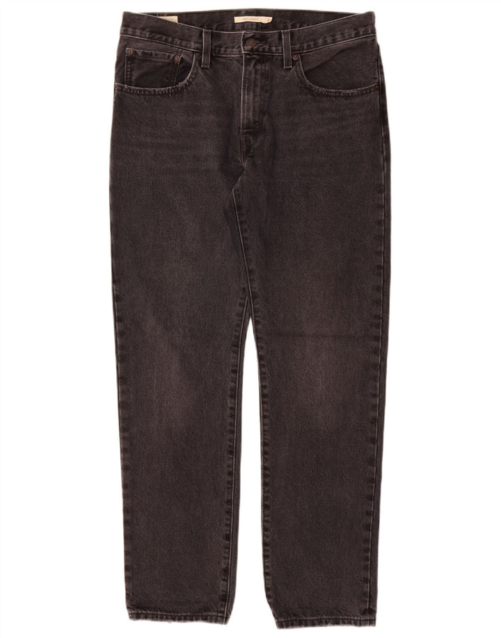 LEVI'S Straight Jeans i mellemhøj højde til kvinder W30 L31 Grå bomuld