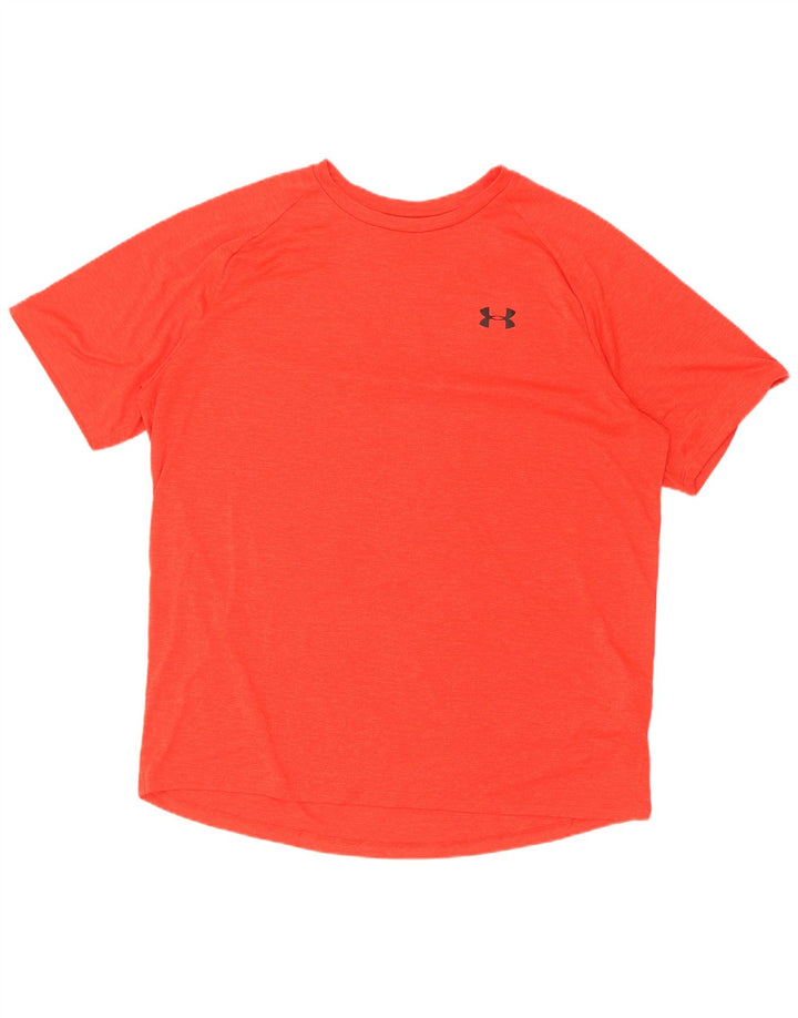 Under Armour Herre Heat Gear T-Shirt Top XL Rød Polyester