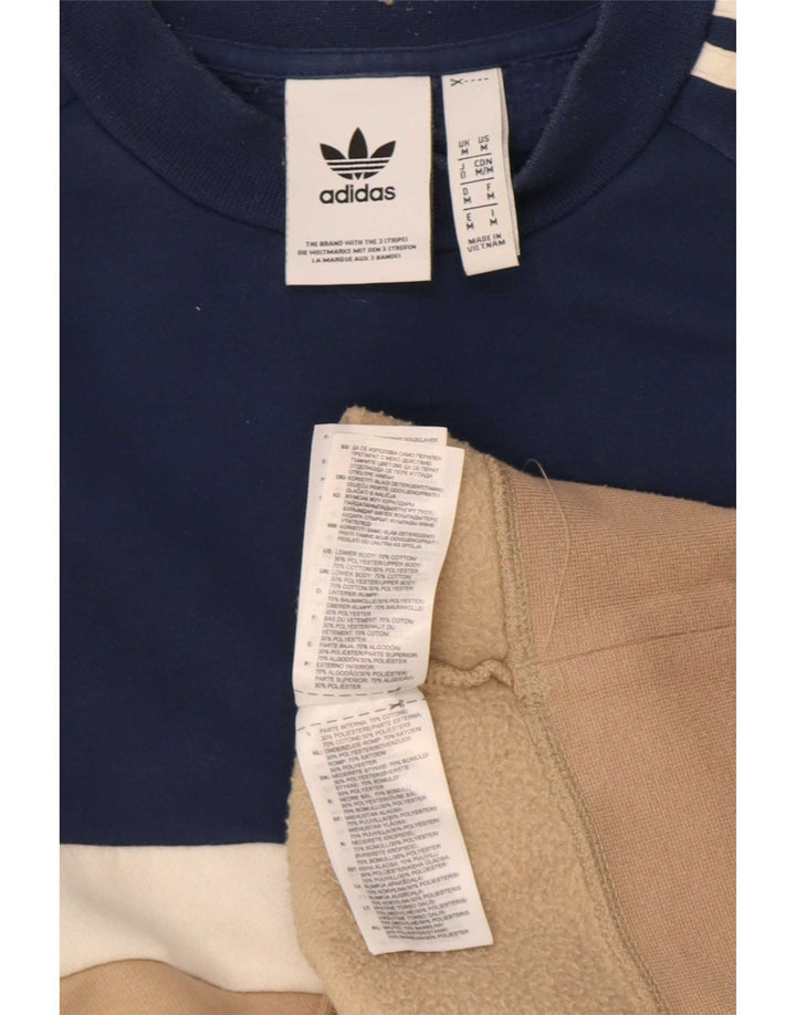 Adidas Herre sweatshirt Jumper Medium Beige Colourblock Bomuld