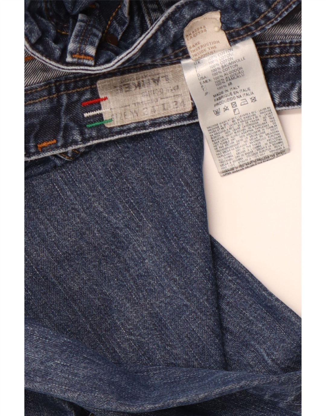 DIESEL Herre Larkee Straight Jeans W34 L34 Blå Bomuld