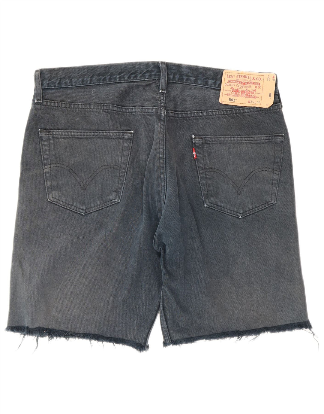 LEVI'S Herre 501 denimshorts W34 Stor marineblå bomuld