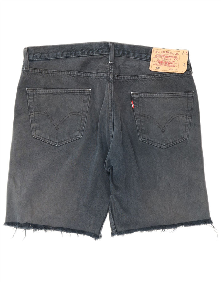 LEVI'S Herre 501 denimshorts W34 Stor marineblå bomuld