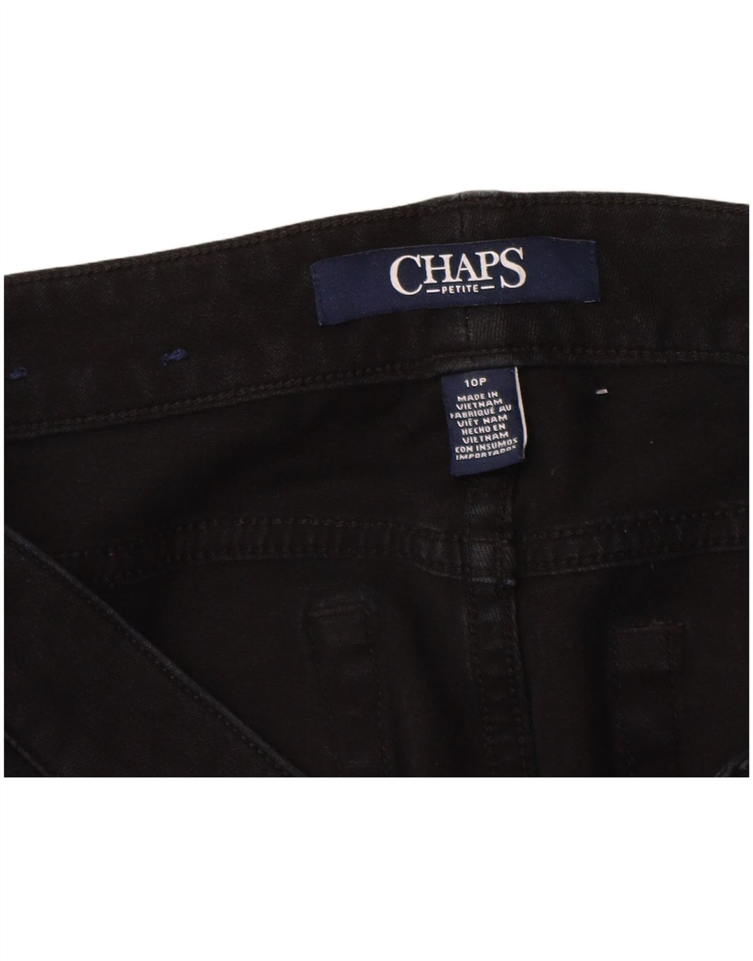 CHAPS Petite Straight Casual Bukser til kvinder US 10 Large W30 L27 Sort