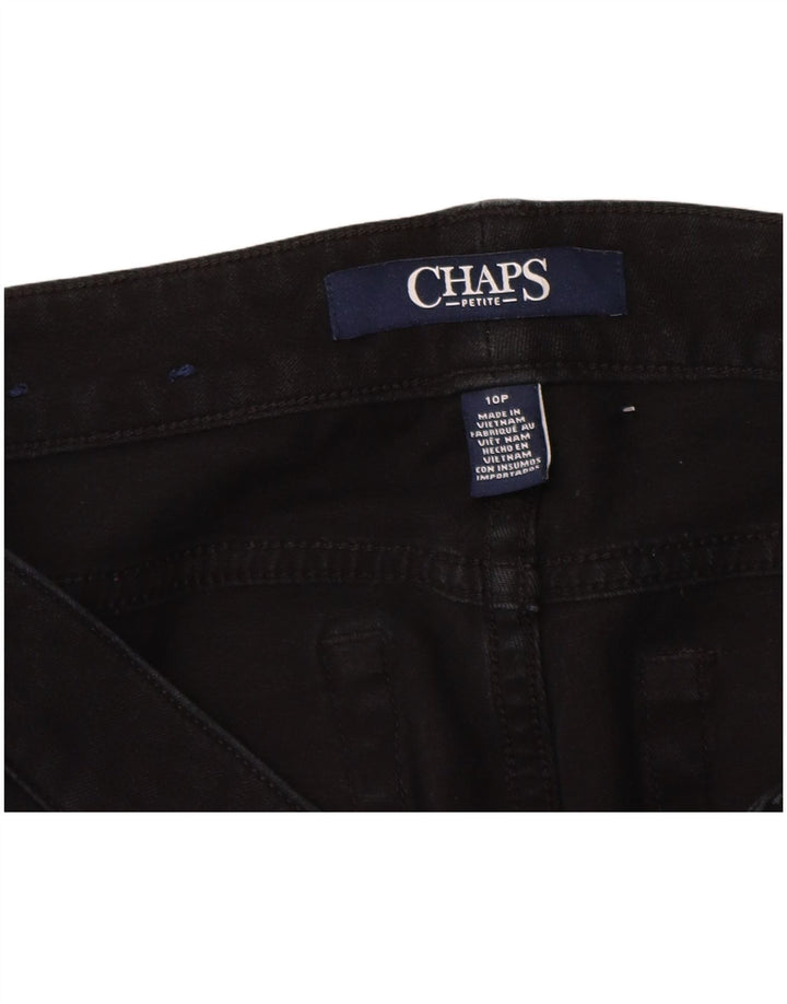 CHAPS Petite Straight Casual Bukser til kvinder US 10 Large W30 L27 Sort