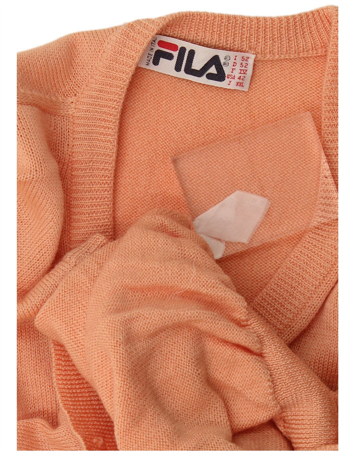 Fila Herre V-hals sweater IT 52 Stor Orange