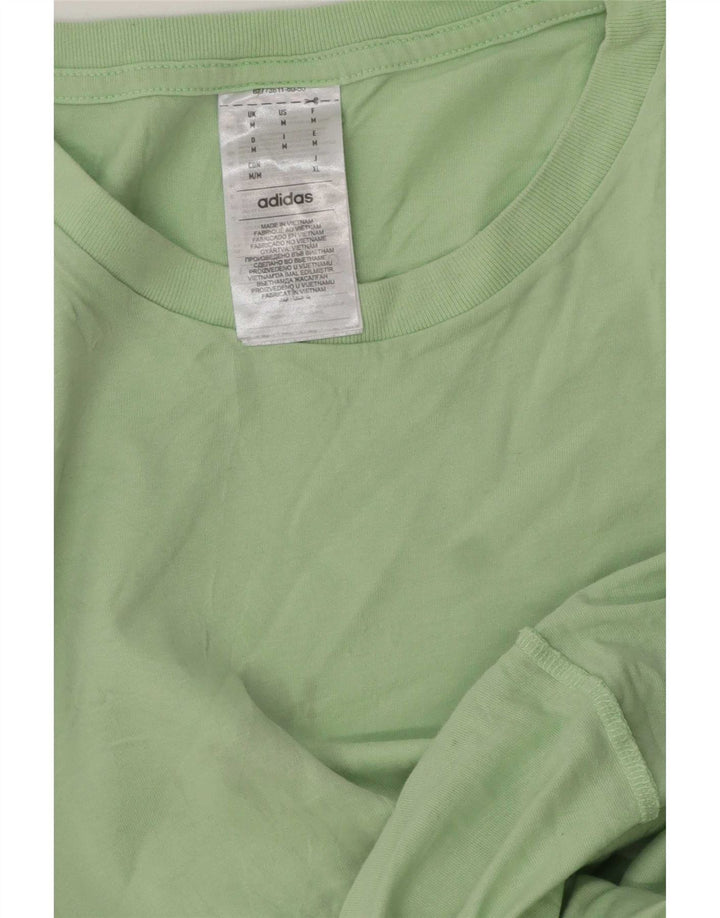 Adidas T-shirt top mellem grøn bomuld til mænd