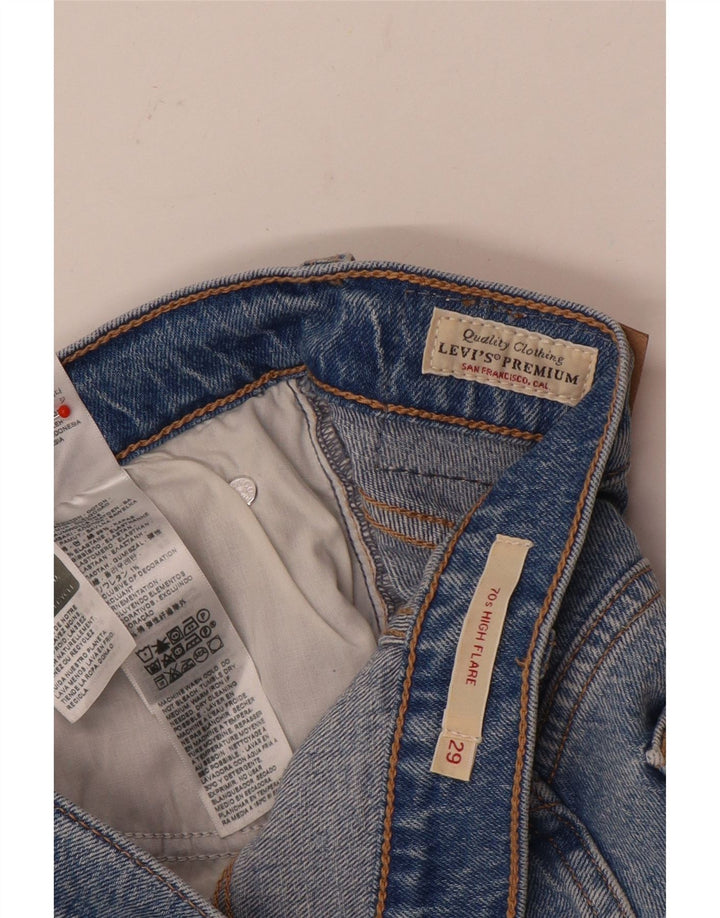 Levi's Kvinder Distressed High Rise Flared Jeans W29 L32 Blå Bomuld