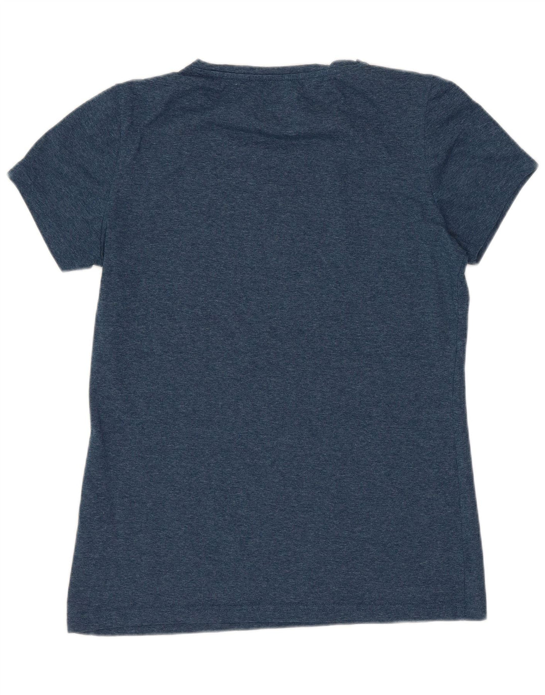 ASICS Grafisk T-shirt top til kvinder UK 12 Medium Navy Blue Flecked Bomuld