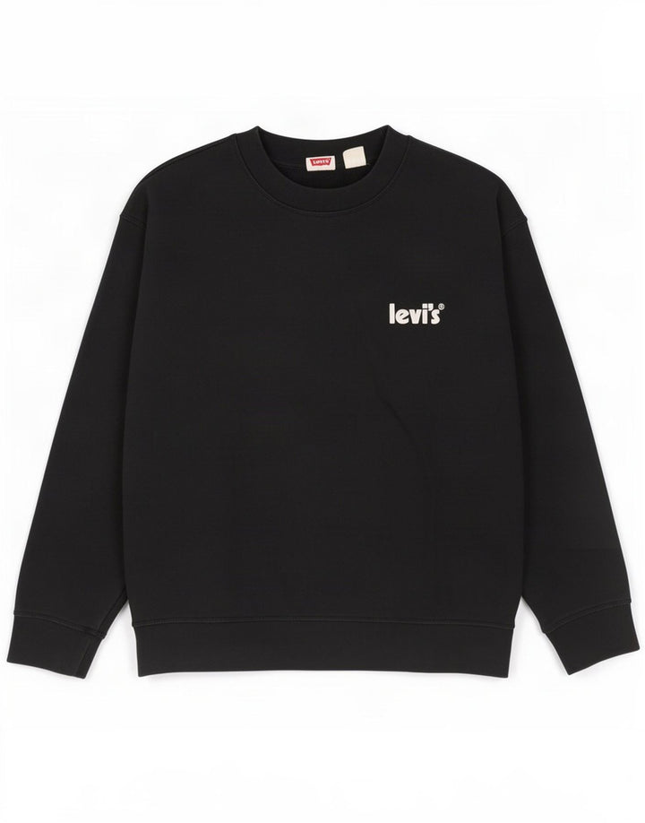 Levi's Sweatshirt til mænd, stor sort bomuld